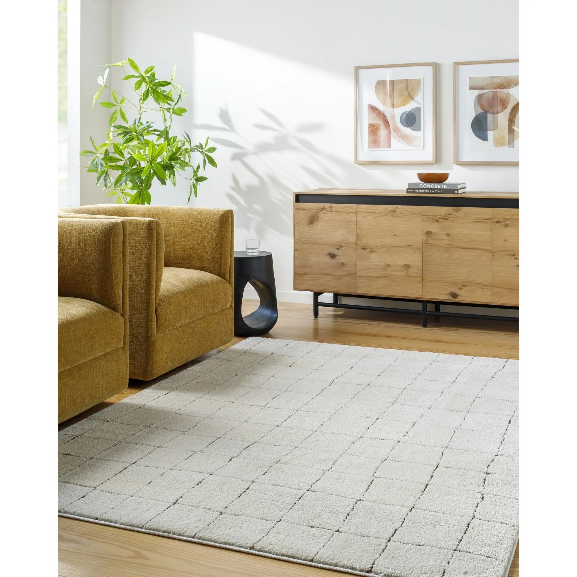 Livabliss x Our PNW Home Cascade Minimalist Area Rug,7'10" x 10',Ivory | Walmart (US)