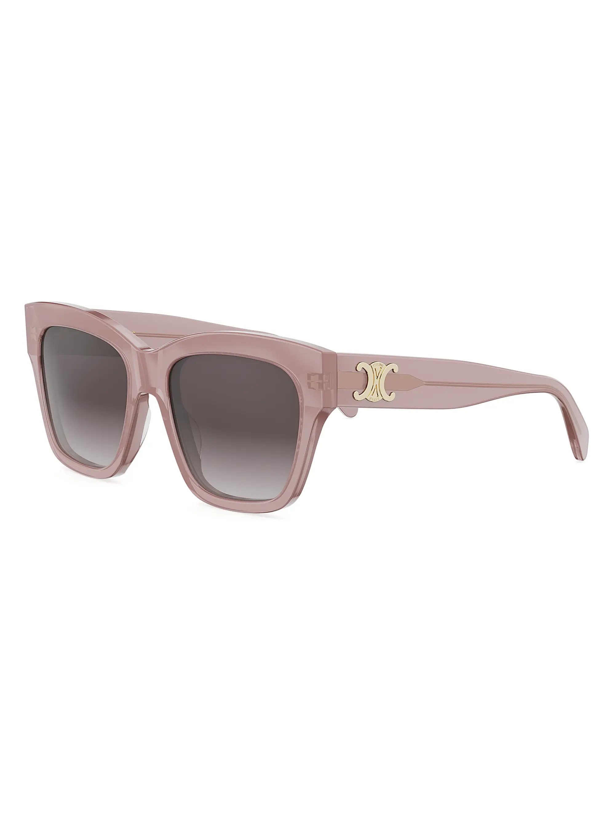 CELINE Triomphe 55MM Geometric Sunglasses | Saks Fifth Avenue | Saks Fifth Avenue