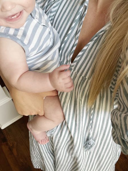 Can’t pass up a mommy + me matching moment 🤍 dress runs generously; I’m in a XXS for reference
