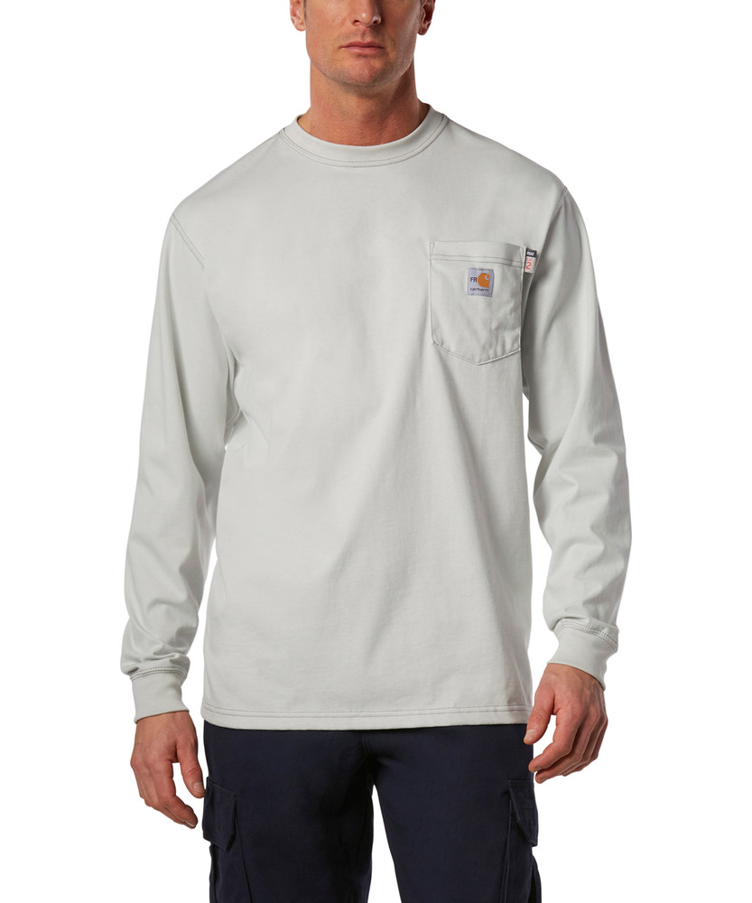 Carhartt Men's Flame Resistant Force Cotton Long Sleeve Work T-Shirt #100235-051, #100235-051-1 | Mark's - Lequipeur
