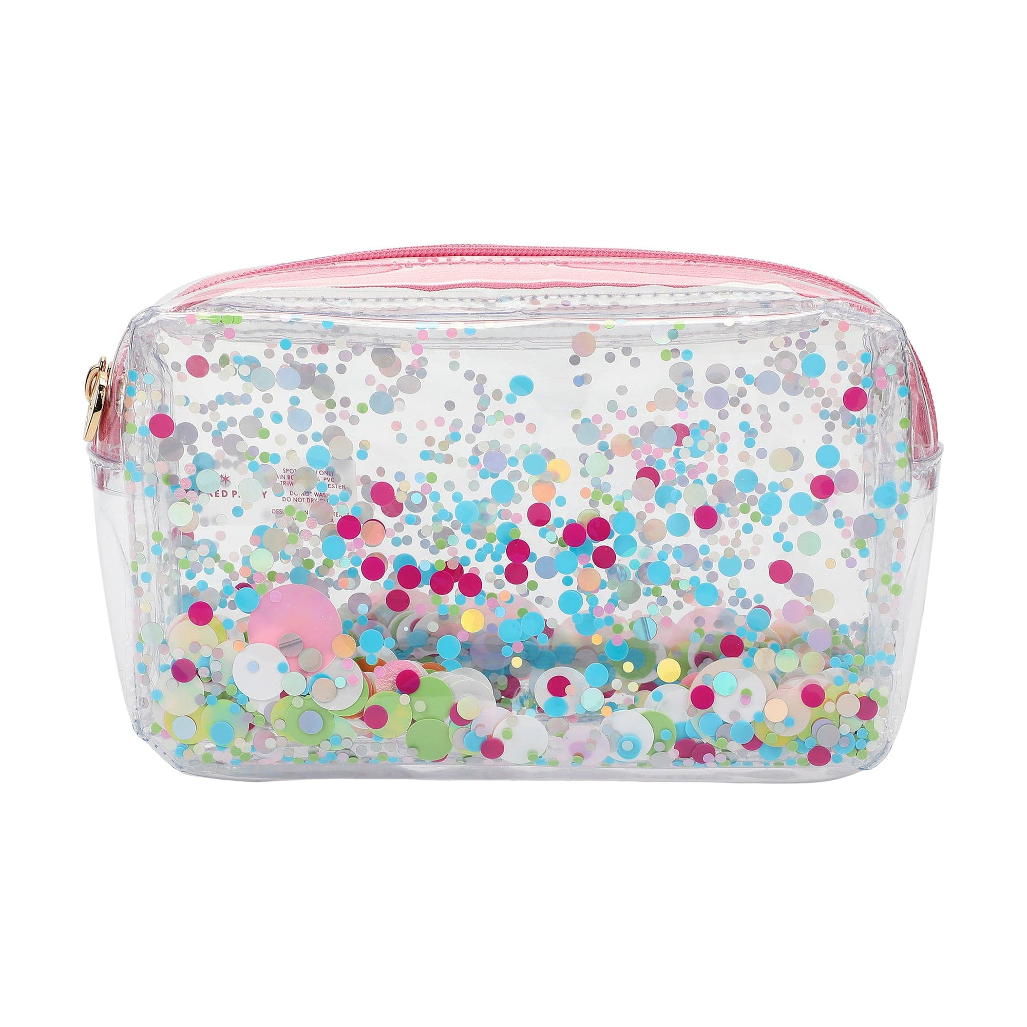 Clear Multicolor Confetti Pouch | Packed Party