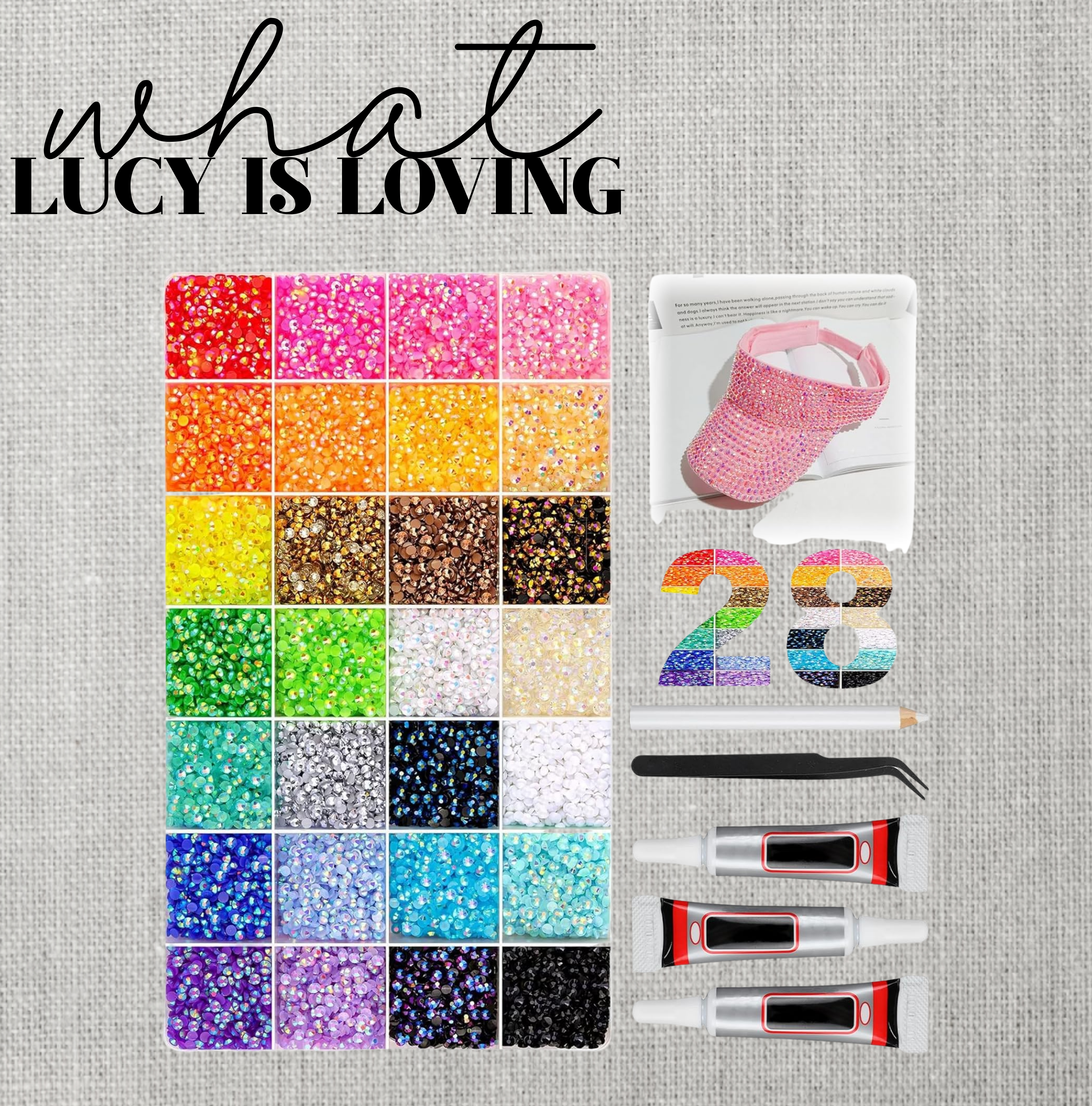 Lucy LOVES bedazzling!! She has bedazzled so many of her products!! If you are looking for Easter basket stuffers for tweens and teens, this would be PERFECT!!
 

 