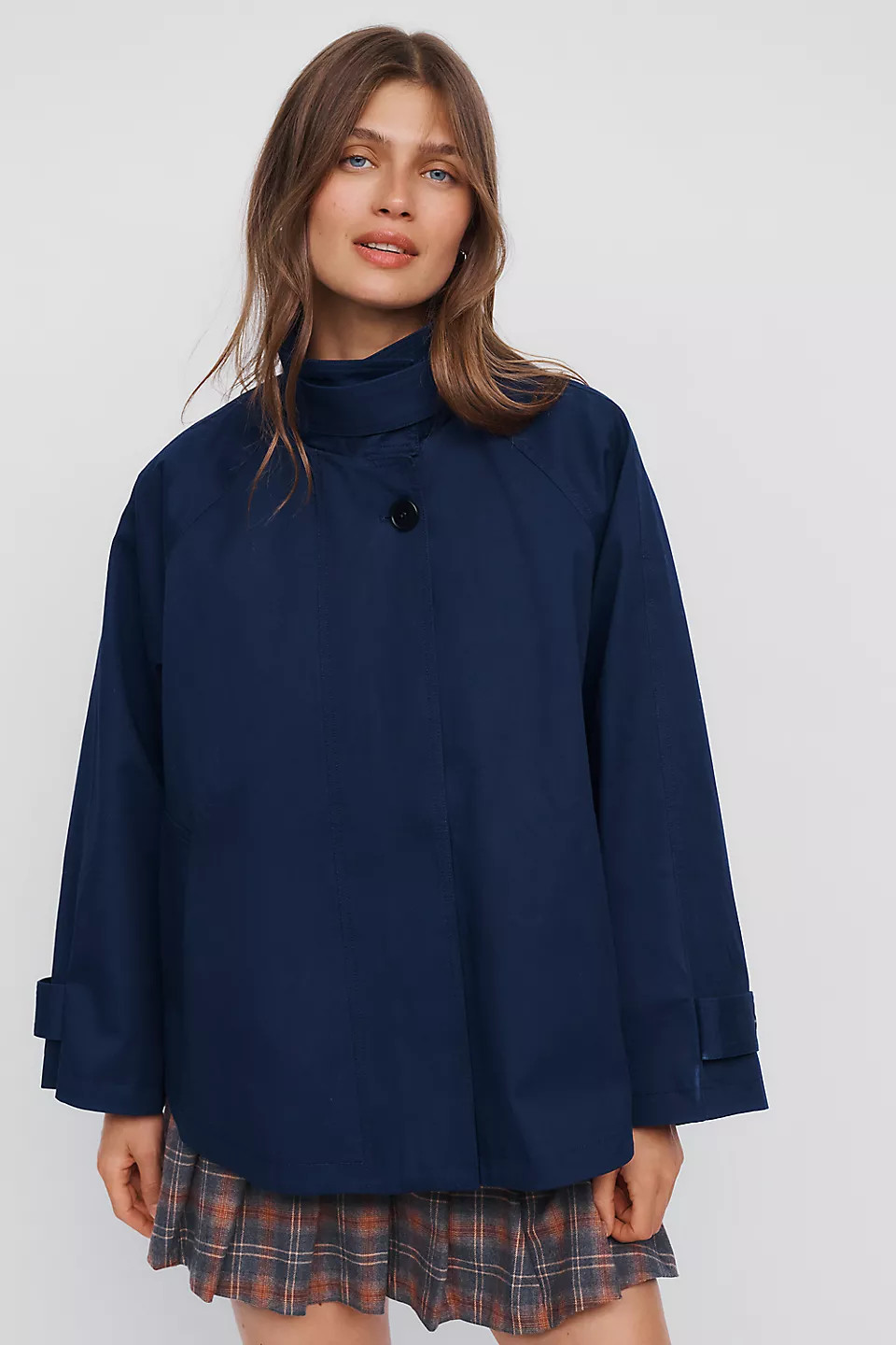 Lyonne Funnel-Neck Cape Jacket | Anthropologie (US)