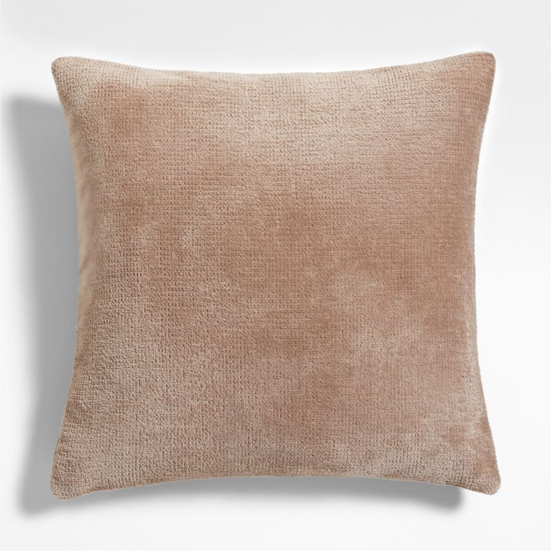 Revasser Chenille 23"x23" Calm Beige Throw Pillow Cover by Athena Calderone | Crate & Barrel | Crate & Barrel