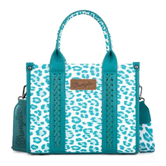 Wrangler Leopard Print Tote Bag for Women Western Purse Boho Top Handle Satchel Handbag with Sign... | Walmart (US)
