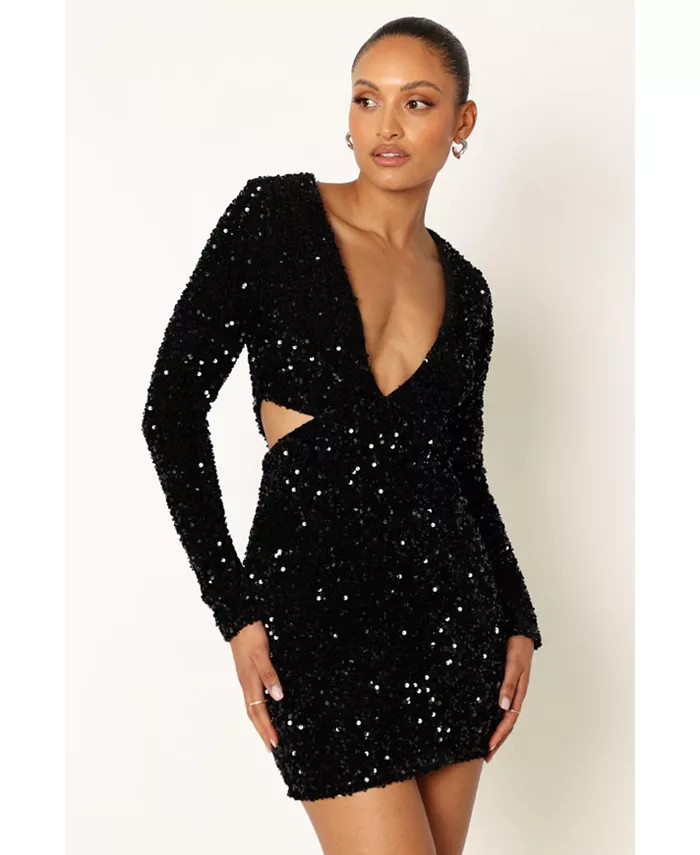 Petal and Pup Womens Kelly Long Sleeve Sequin Mini Dress - Macy's | Macy's