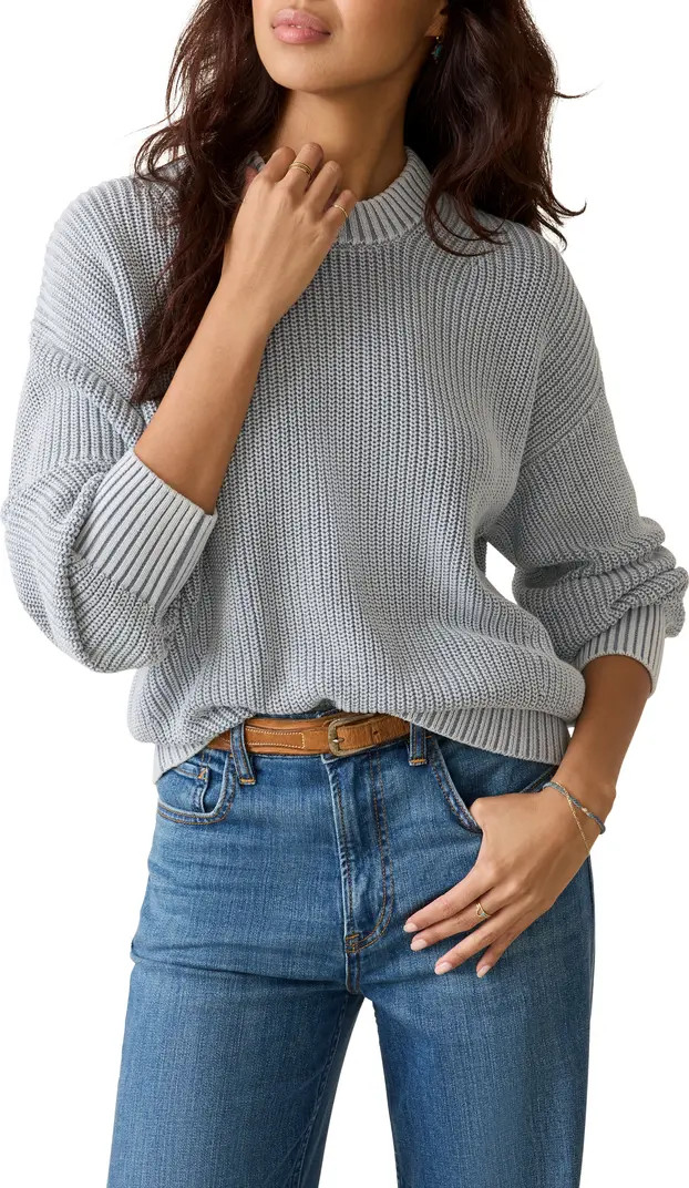 Sunwashed Organic Cotton Fisherman Sweater | Nordstrom