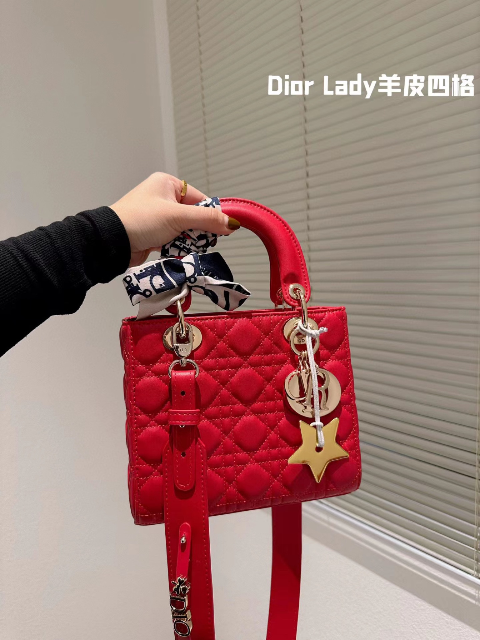 Dior Lady Dior Bag Lambskin Leather Shoulder Bag Handbag Cross Body Crossbody Bag Dior Bag CD Bag Women Fashion Classic Leather Purse Option：DFFG05