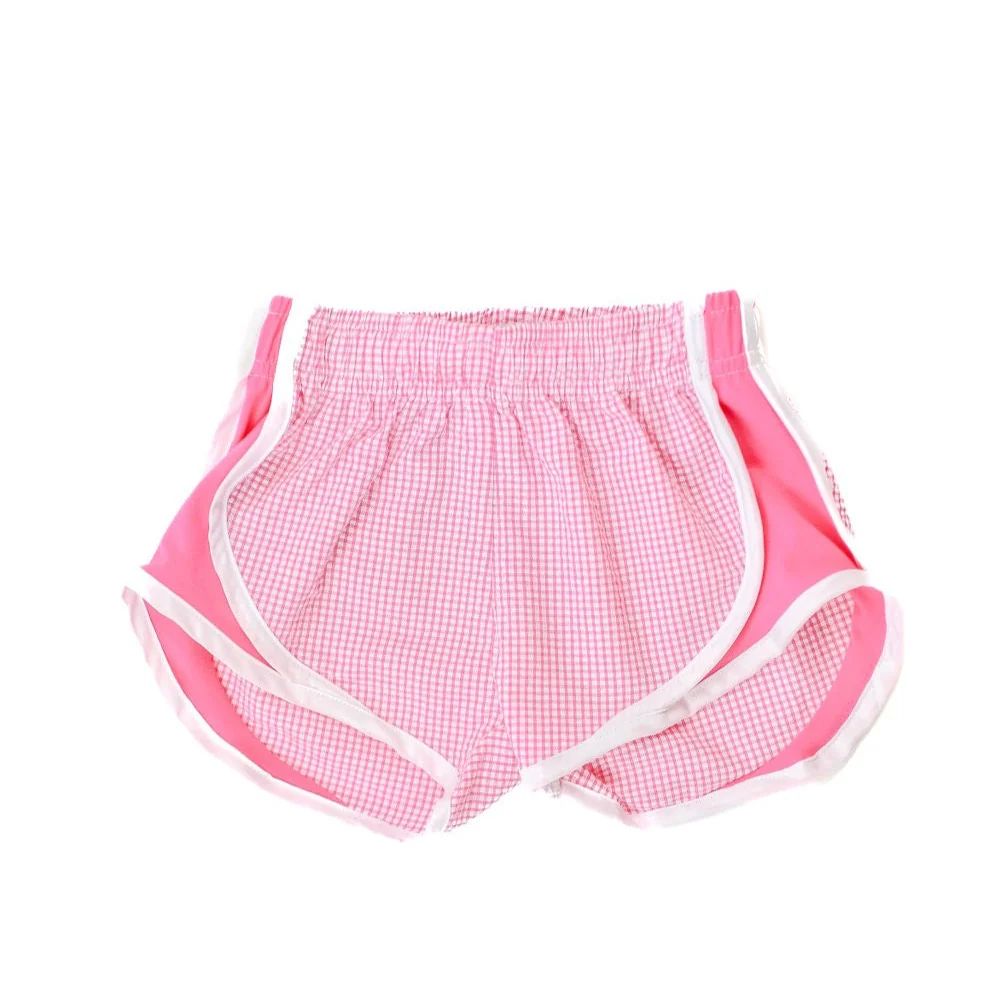 Colorworks Kids Athletic Shorts - Hot Pink Shorts with White Sides | JoJo Mommy