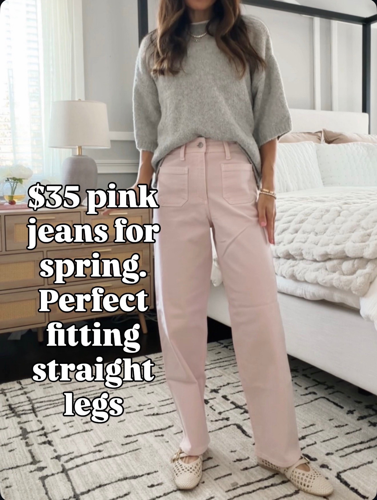 $35 pink jeans that fit SO good for spring 🌸 🔗⬇️

#LTKootd #LTKSeasonal #LTKOver40