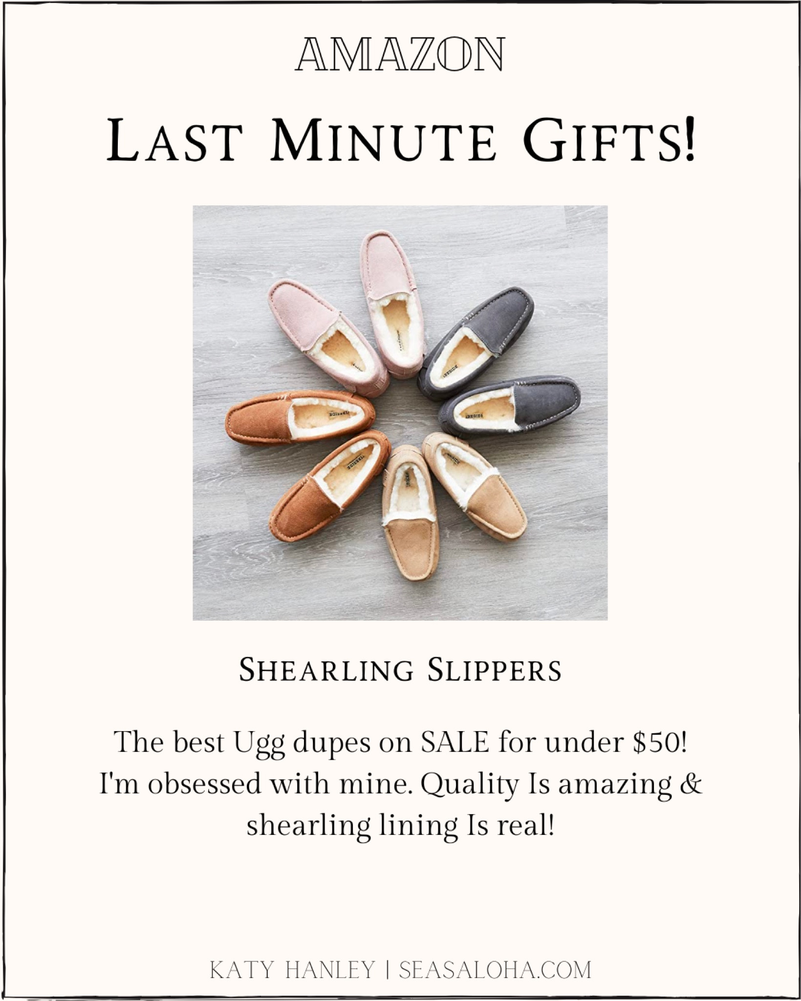 Last minute gift guide. Shearling slippers. Ugg slipper dupe. Shearling moccasins. Cozy gift. Sale find. Affordable gifts. Amazon fashion. Loungewear. Work from home. Women’s gift guide. 

#LTKshoecrush #LTKGiftGuide #LTKunder50
