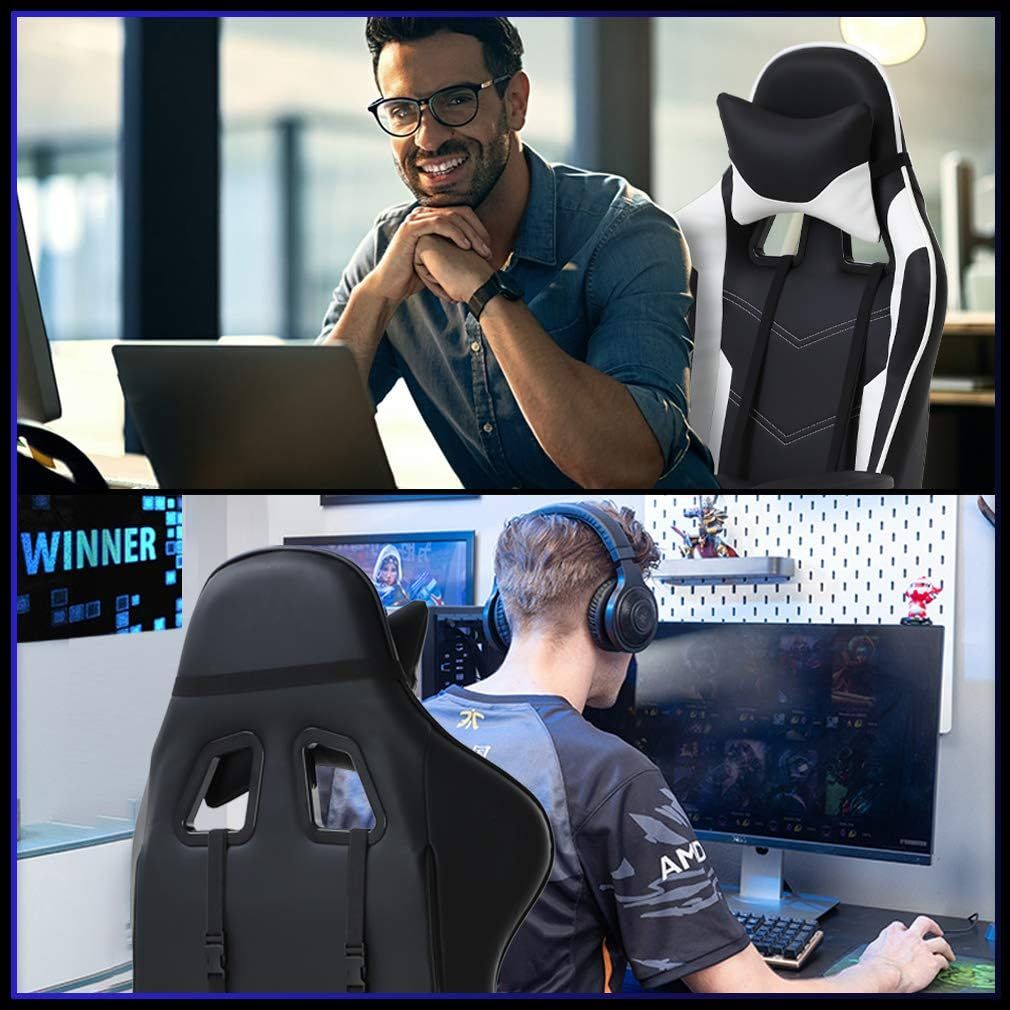 PC Gaming Chair Ergonomic Office Chair Desk Chair PU Leather Racing Executive Modern Swivel Rolli... | Amazon (US)