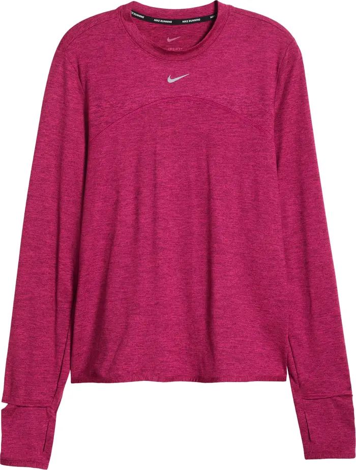 Nike Dri-FIT Swift Element UV Running Top in Violet Dust/Pewter/Heather at Nordstrom, Size Medium... | Nordstrom