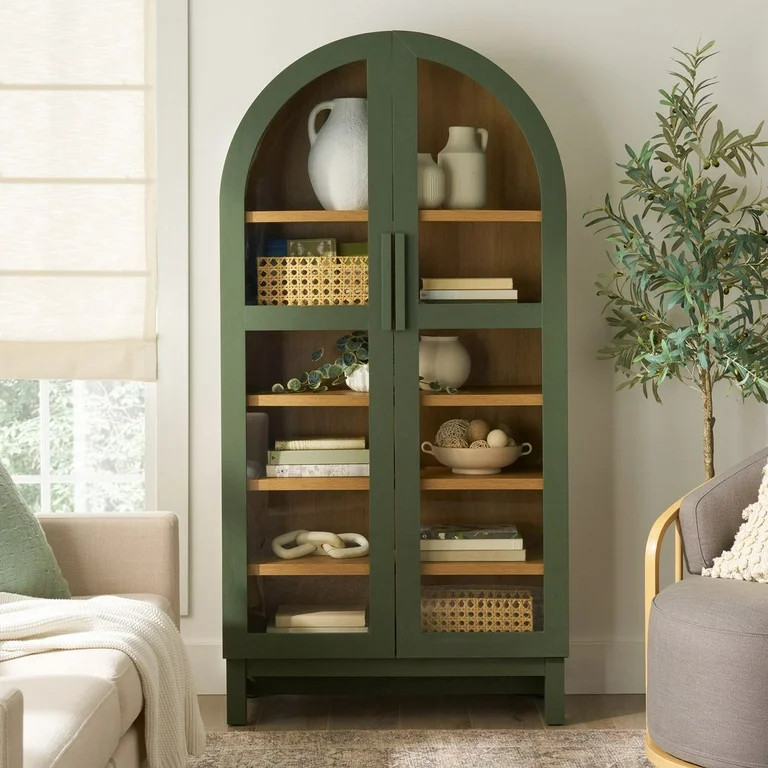 Better Homes & Gardens Juliet Arch Accent Cabinet, Deep Green Finish - Walmart.com | Walmart (US)
