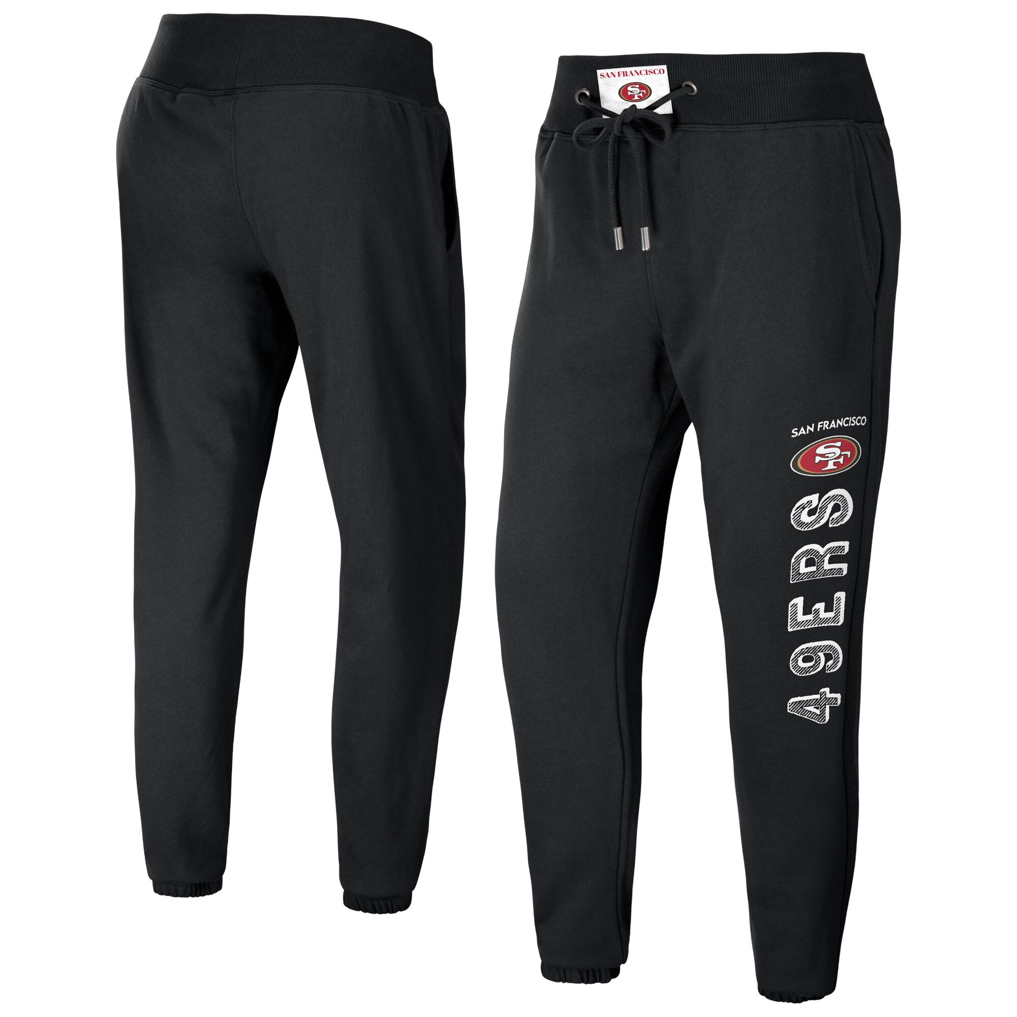 Women's WEAR by Erin Andrews Black San Francisco 49ers French Terry Jogger Pants | Fanatics