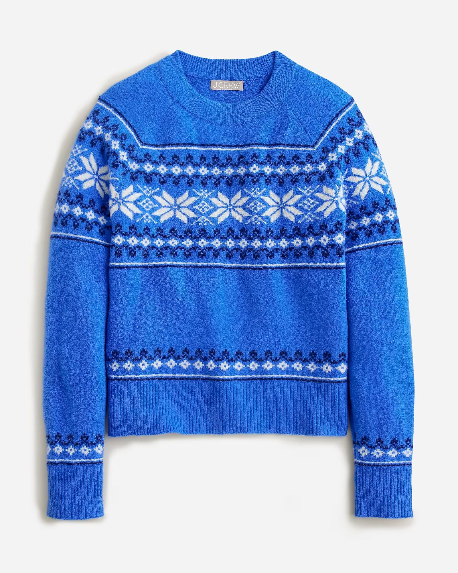 Fair Isle crewneck sweater in Supersoft yarn | J.Crew US