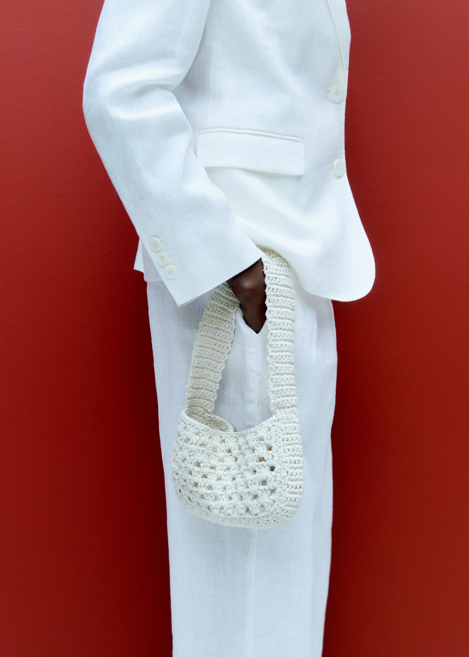 Crochet handbag - Woman | MANGO USA | MANGO (US)