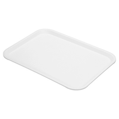 Unique Bargains Plastic Reusable Serving Tray 1 Pc White 16x12" | Target
