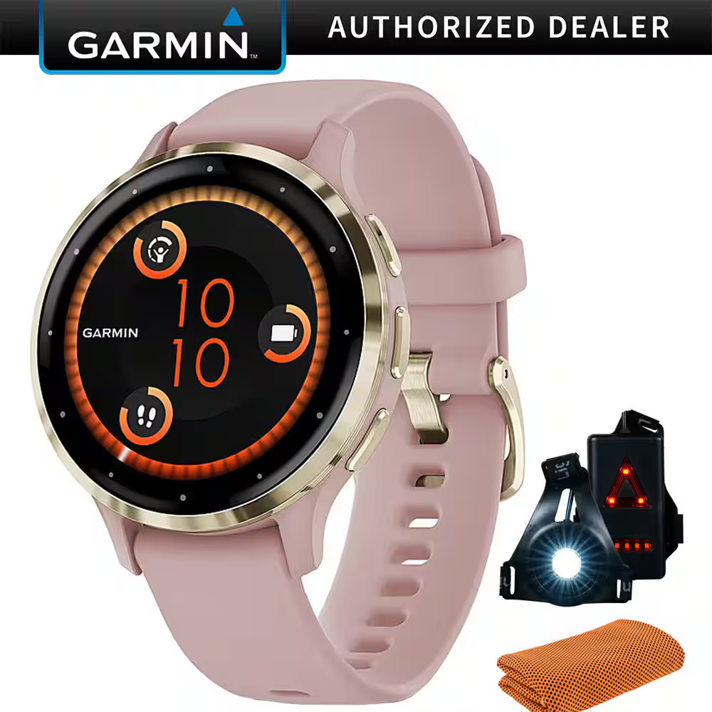 Garmin - Venu 3S GPS Smartwatch Gold Steel Bezel w/ Dust Rose Case + Accessories Kit - Stainless Steel and Dust Rose - (2023) | Best Buy U.S.