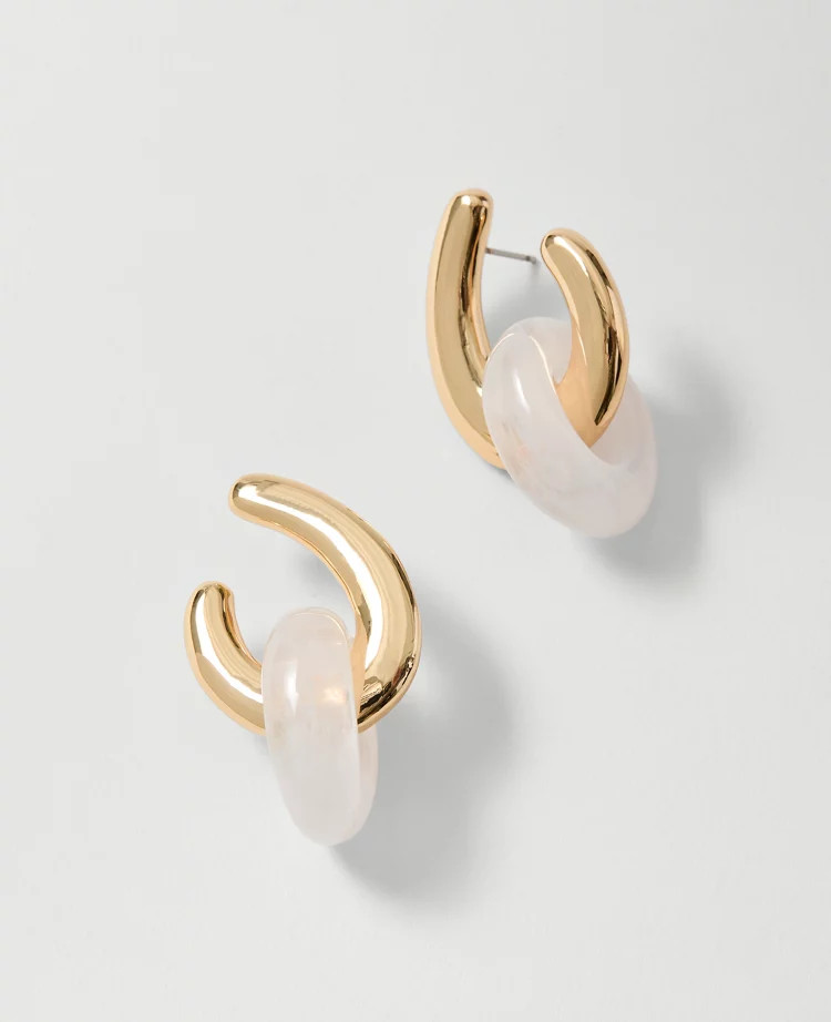 Stone Loop Drop Earrings | Ann Taylor