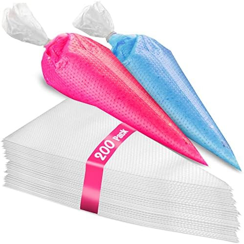 200 Pieces Anti Burst Piping Bags - 12 Inch | Pastry Bags | Icing Piping Bags | Tipless Piping Bags  | Amazon (US)