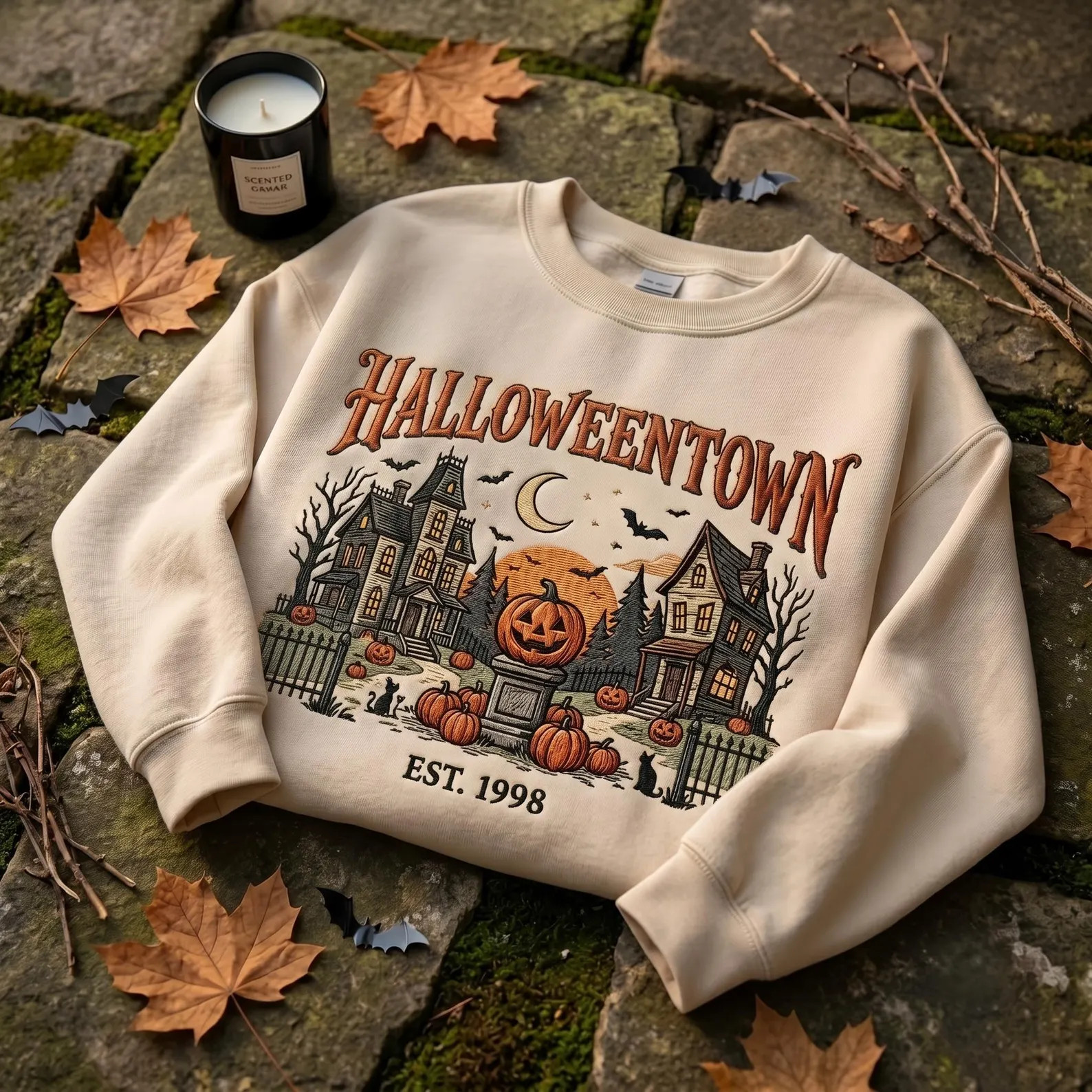 Halloweentown Sweatshirt, Embroidered Spooky Village Shirt, Retro Fall Halloween Gift for Her, Ha... | Etsy (Global)