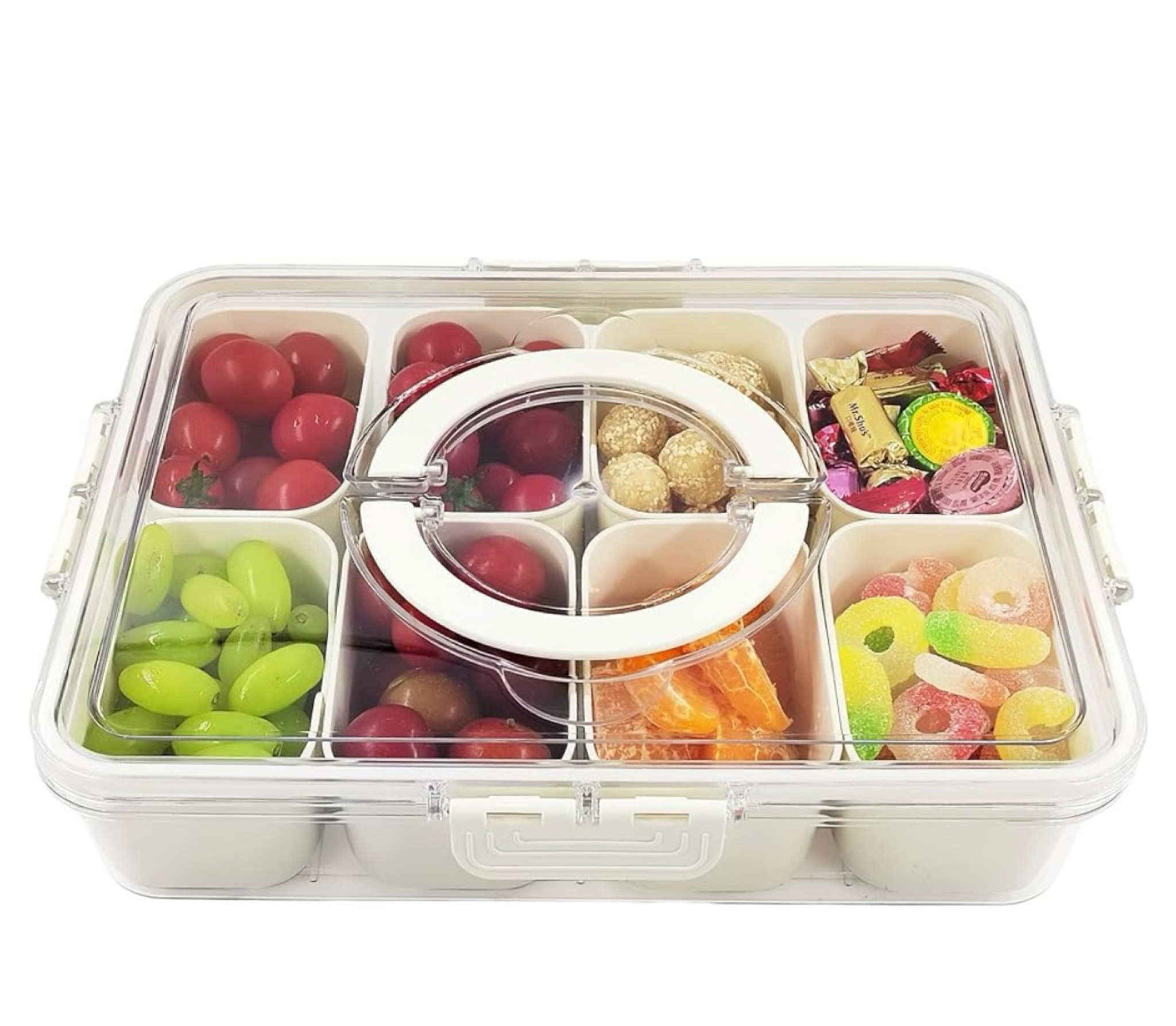 Fav snack tray ever! I use this at dance competitions for fruit and candy. 