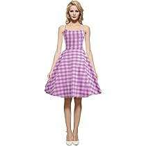 Maggie Tang Women's Plaid Print Cami Dress Vintage Casual Party Dress | Amazon (US)