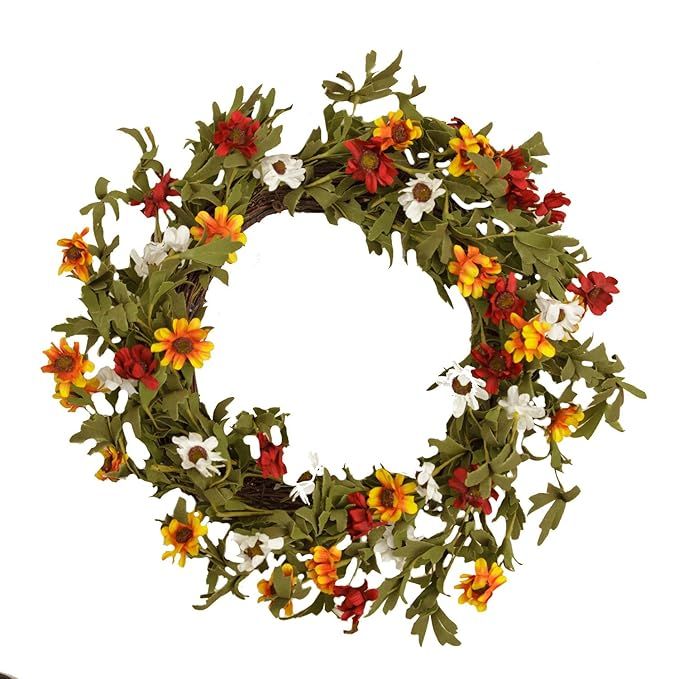 Your Heart's Delight Twig and Autumn Wildflowers Wreath, 17-Inch | Amazon (US)