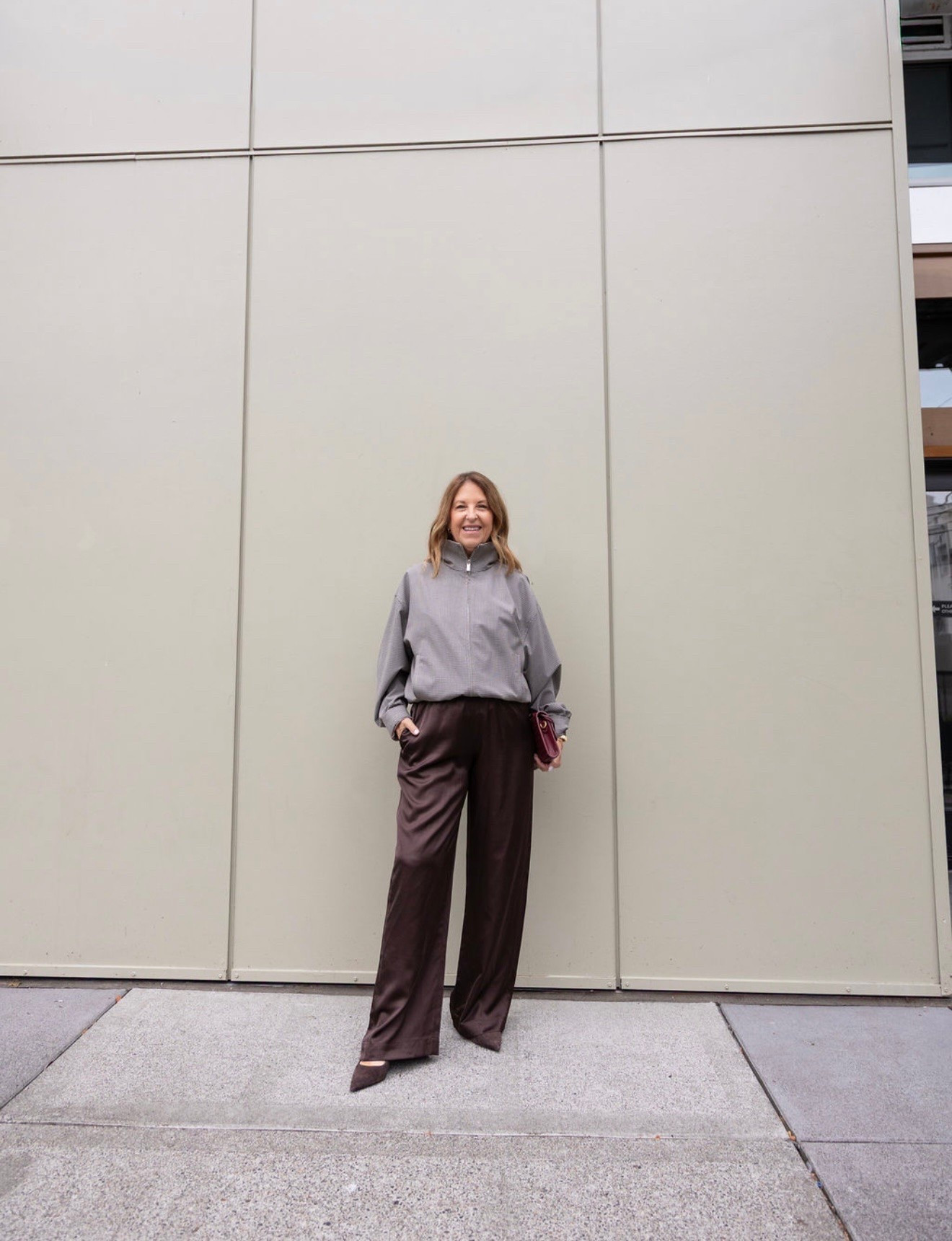 Trending - funnel
Neck jacket & satin pants 
Jacket - XS
Pants - small

#LTKOver40 #LTKSeasonal #LTKPetite