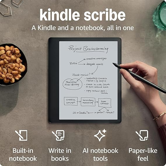 Amazon Kindle Scribe (16 GB) - Now write directly on books and documents. With built-in notebook ... | Amazon (US)