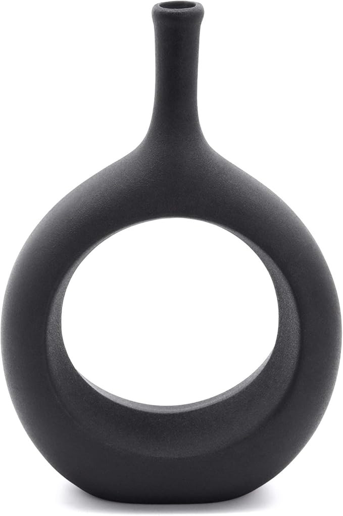 Serdic Ceramic Hollow Vase Modern Decorative Flower Vase for Wedding, Gifts, Kitchen, Living Room... | Amazon (US)