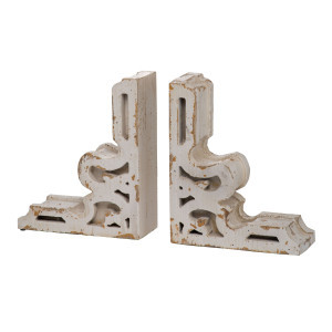 Set of 2 Beige Vintage Classically Designed Geode Bookends 9.25 | Christmas Central