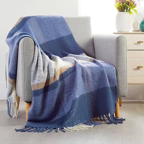 Emryn House Faux Mohair 50" x 60" Plaid Throw

                 - 835-132 | HSN