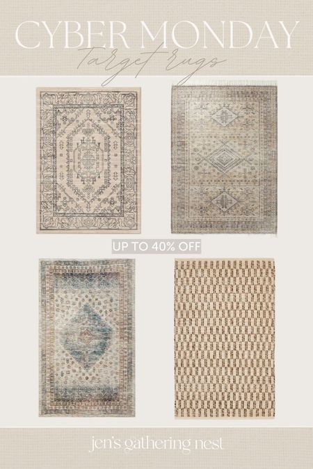 Cyber Monday deals on these beautiful target rugs! Save up to 40% off #rug #rugs #runner #target #cybermonday #homesale 

#LTKhome #LTKCyberWeek #LTKsalealert