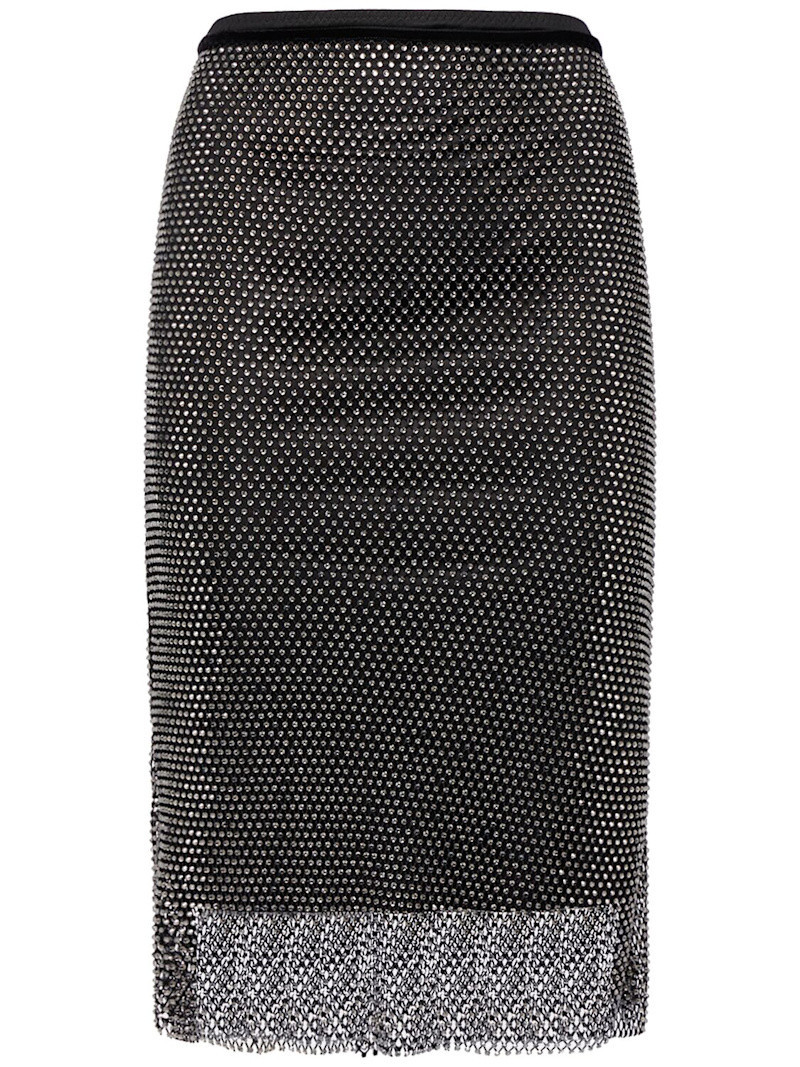Zinnia embellished mesh midi skirt | Luisaviaroma