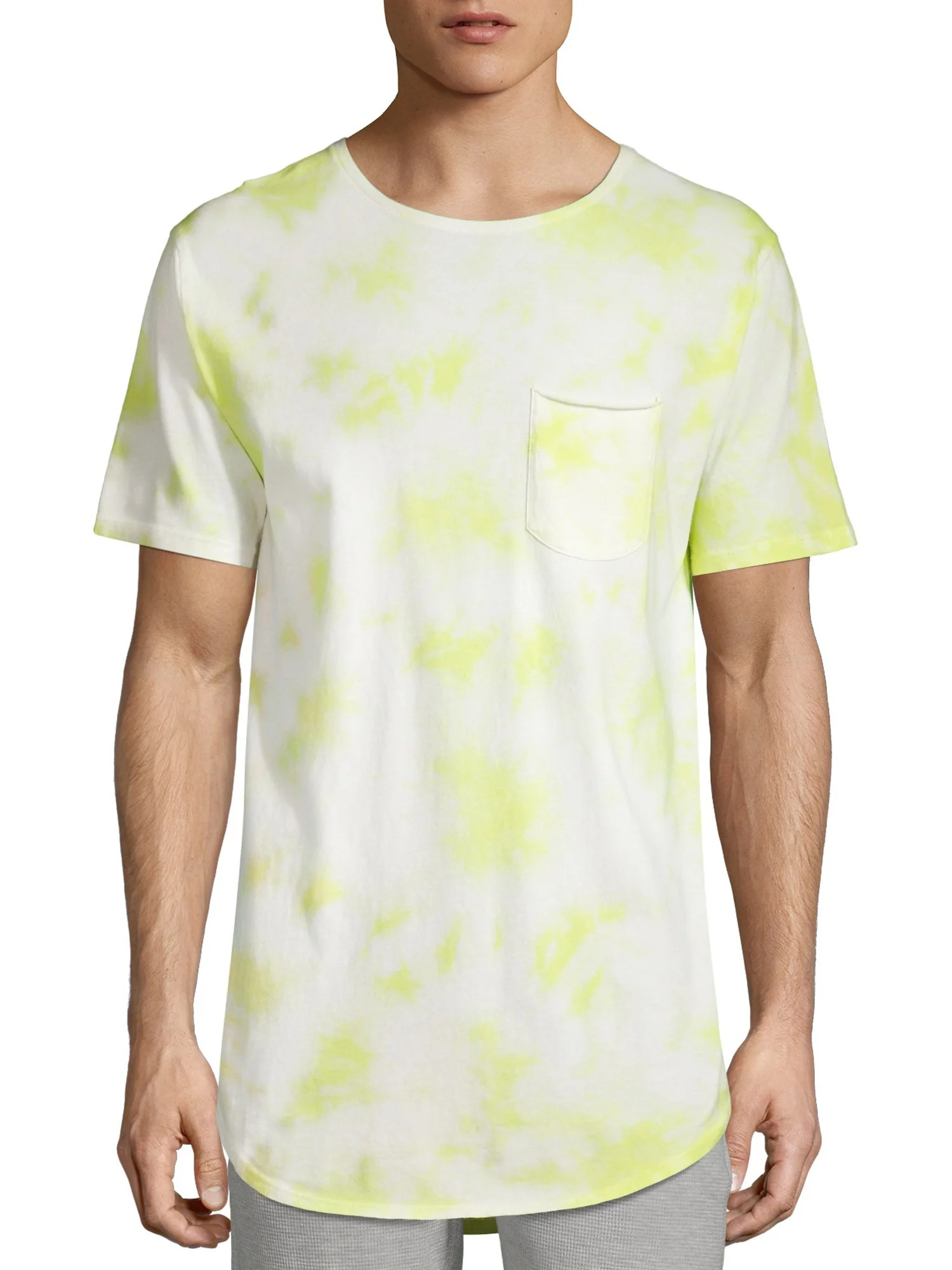 No Boundaries Big Men's Short Sleeve Tie Dye Elongated Tee | Walmart (US)