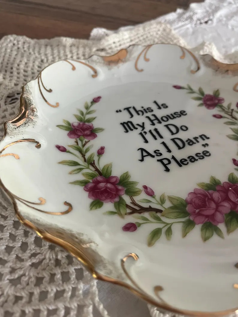 Antique Wall Plate its My House Ill Do as I Darn Please Kitch Wall Decor Famhouse Dhabby Chic - E... | Etsy (US)