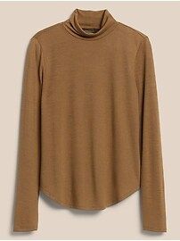 Petite LuxeSpun Turtleneck T-Shirt | Banana Republic Factory