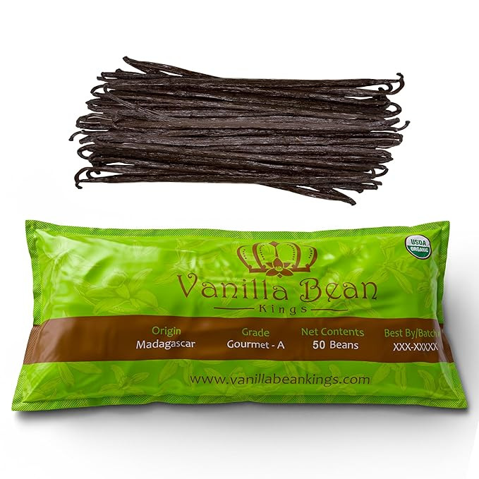 50 Organic Madagascar Vanilla Beans. Whole Grade A Vanilla Pods for Vanilla Extract and Baking | Amazon (US)