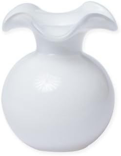 Vietri Italian Hibiscus Mouthblown Glassware Vase Collection (Bud, White) | Amazon (US)