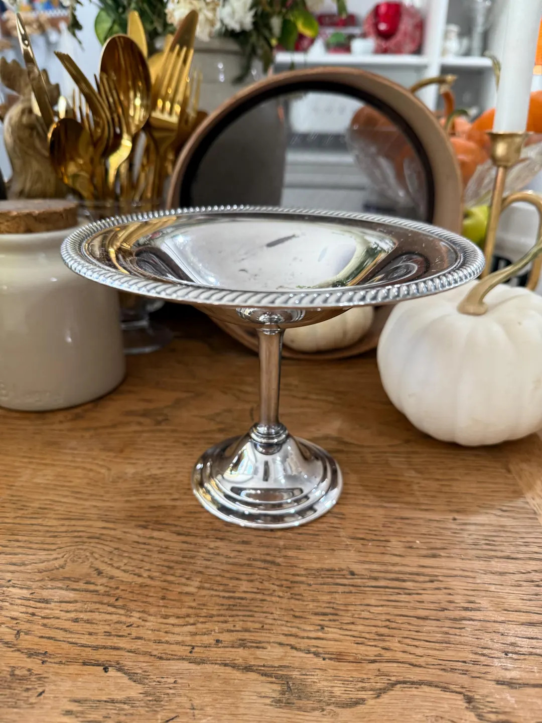 Silverplate Footed Vintage Candy Dish. - Etsy | Etsy (US)