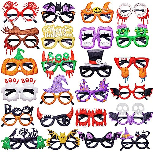 Max Fun 24Pcs Halloween Party Glasses Bulk Glitter Party Glasses for Kids Halloween Party Favors Halloween Party Supplies Decorations | Amazon (US)
