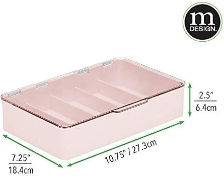 mDesign Plastic Rectangular Stackable Eye Glass Storage Organizer Holder Box for Sunglasses, Read... | Amazon (US)