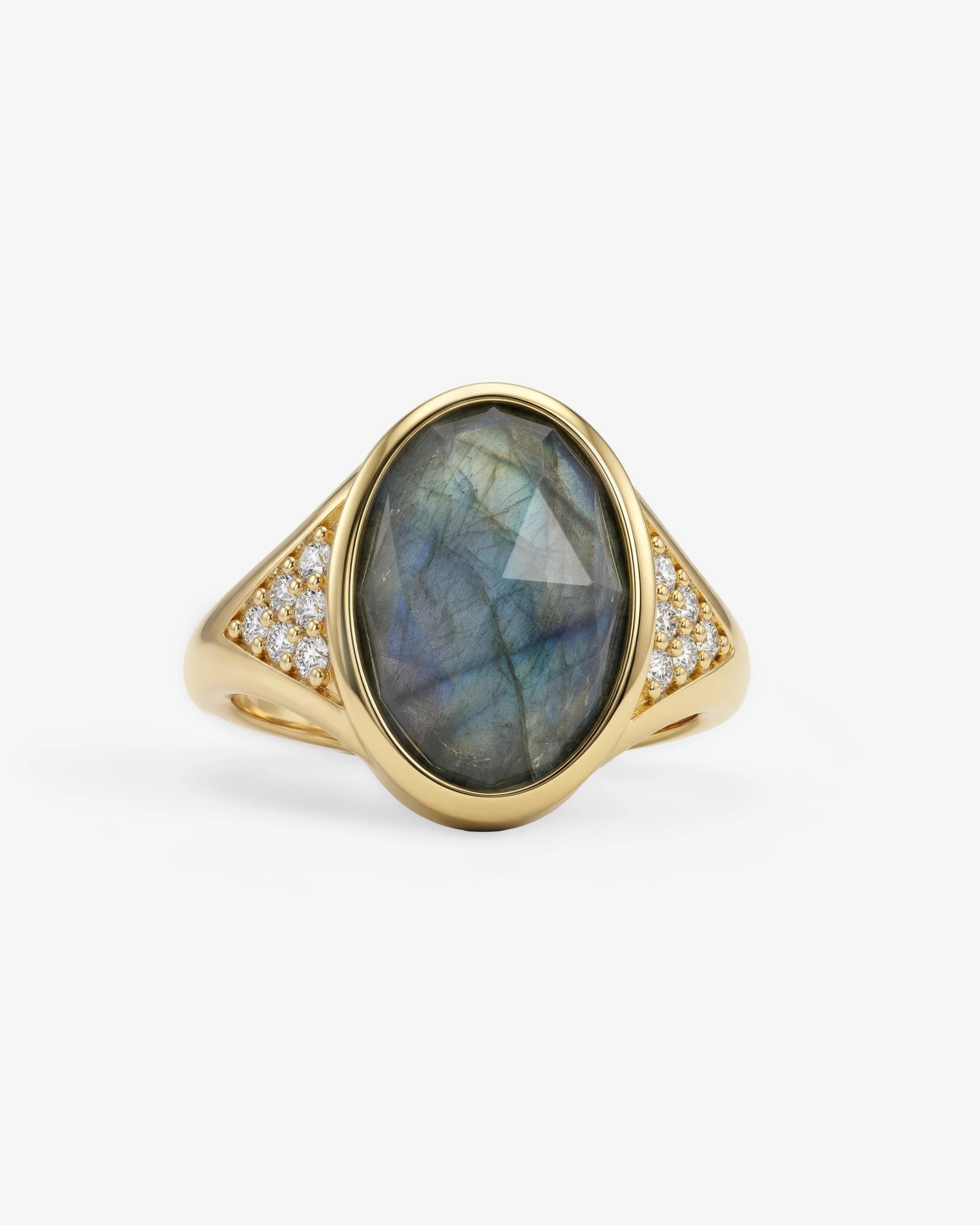 The David Ring - Gold|Labradorite | Melinda Maria Jewelry