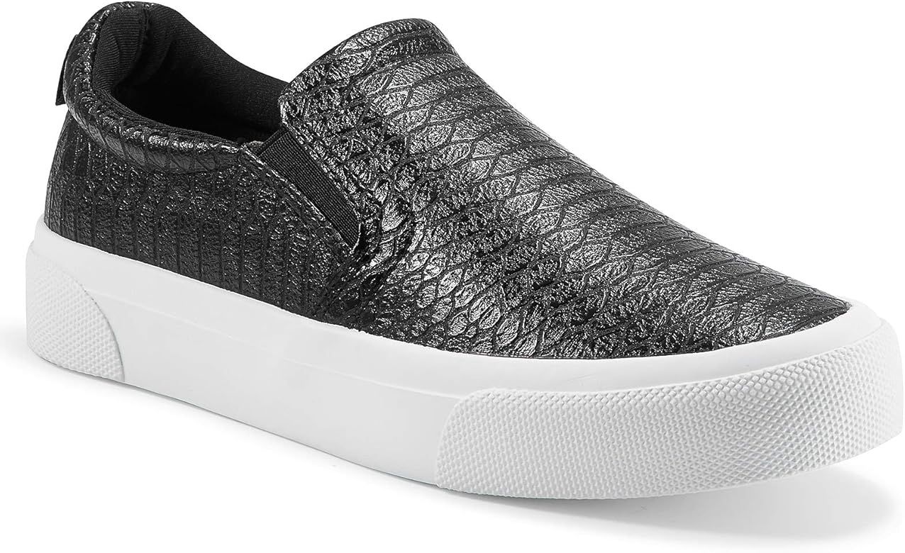 JENN ARDOR Womens Slip On Sneakers Perforated/Quilted Casual Shoes Fashion Walking Flats | Amazon (US)