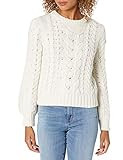Goodthreads Women's Marled Popcorn Stitch Long-Sleeve Cropped Crewneck Sweater | Amazon (US)