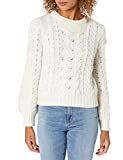 Goodthreads Women's Marled Popcorn Stitch Long-Sleeve Cropped Crewneck Sweater | Amazon (US)