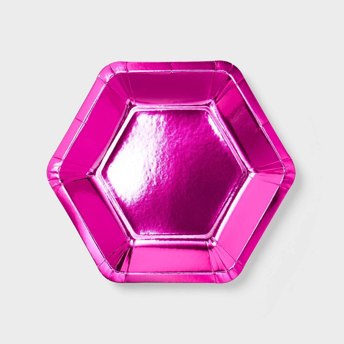 10ct Hot Pink Metallic Hex Shaped Snack Plates - Spritz™ | Target