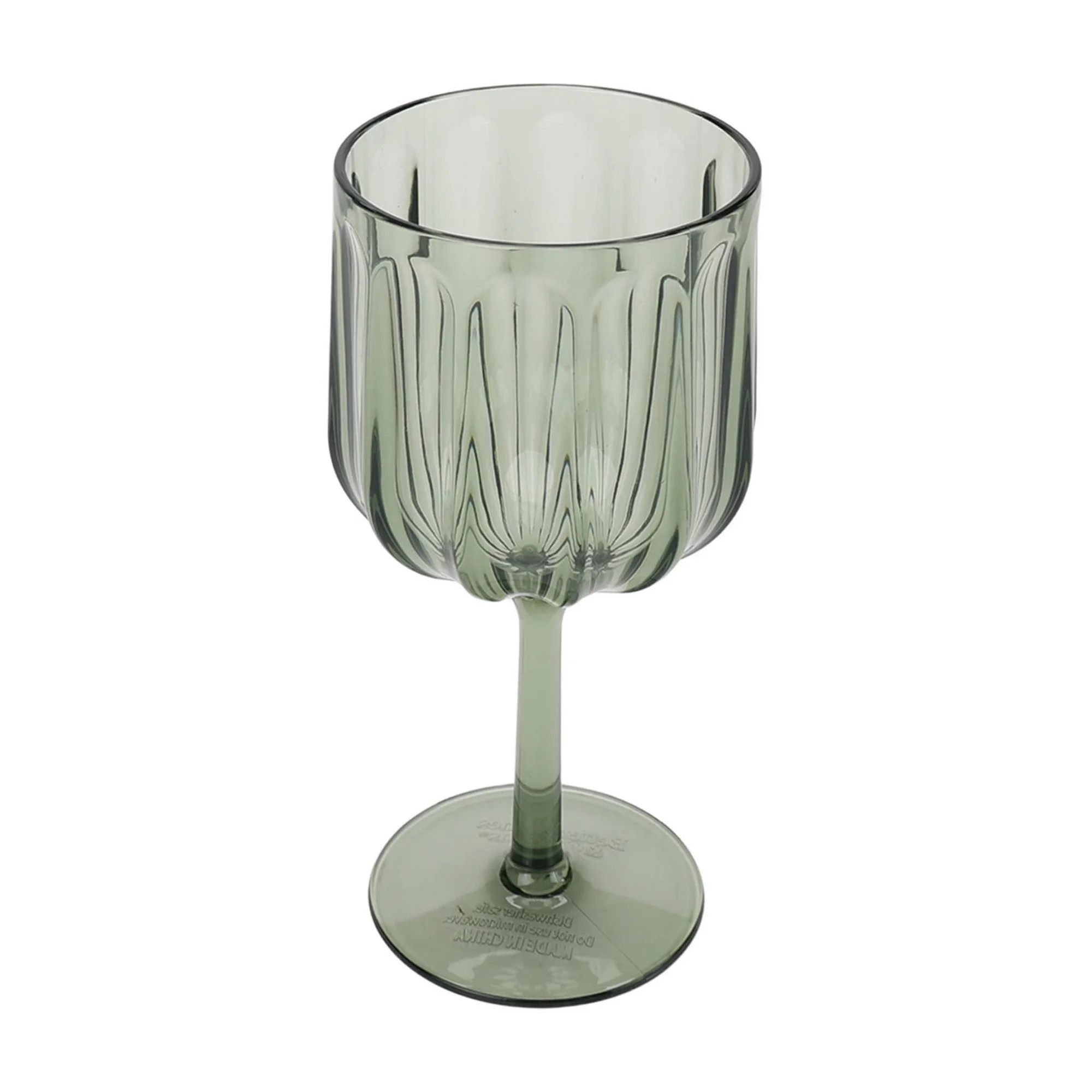 Better Homes & Gardens 17-Ounce Tritan Plastic Stemmed Wine Glass, Green - Walmart.com | Walmart (US)